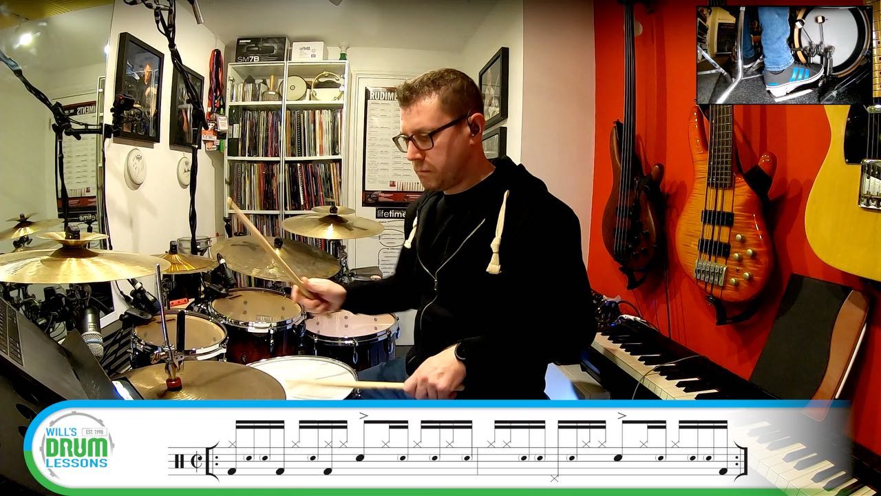 No.60: Upbeat & Technical

Hi everyone, this is just some random beat that I found myself playing about with this morning. I was having fun and figured that someone else might enjoy trying it too. Watch out for the cheeky little hi-hat pedal note in the second bar!
.
.
#drumlessons #exeter #devon #drums #drummer #drumlife #instadrums #willbeavis #pearldrums #zildjian  #vicfirth #evansdrumheads #64audio #focusrite #beat #groove